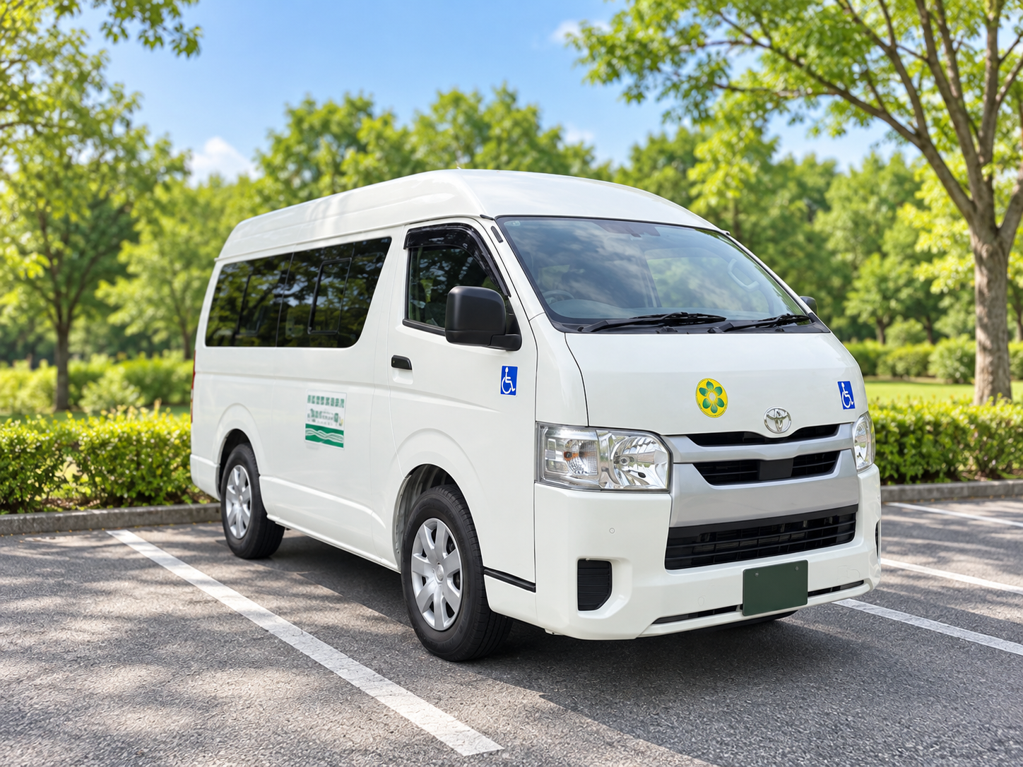 豊心の白いハイエース